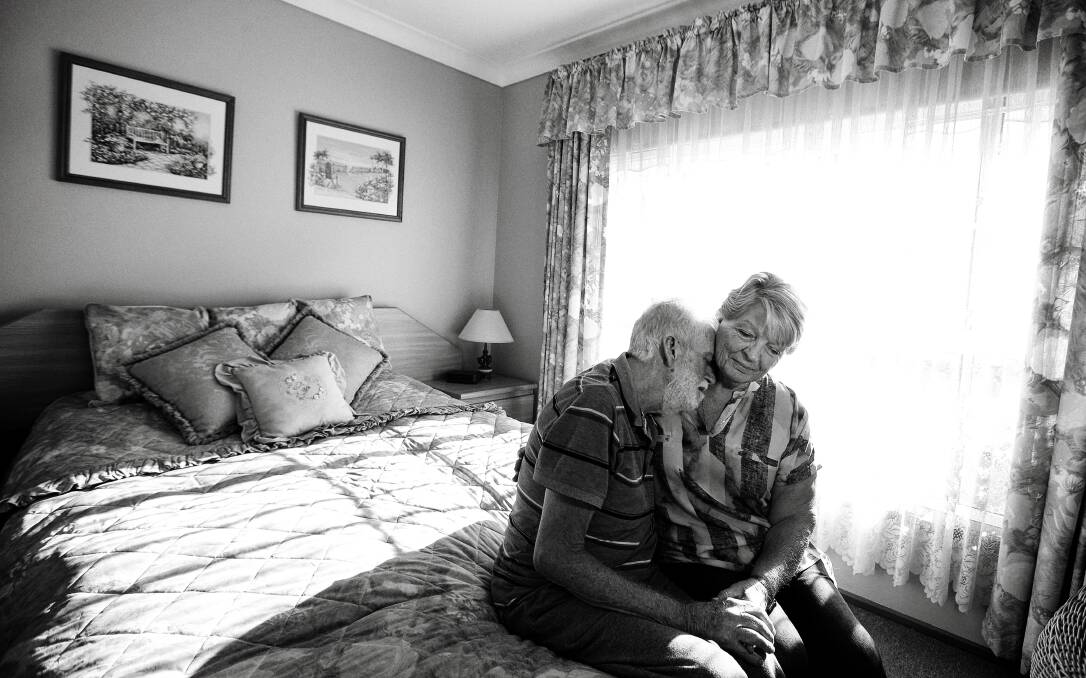 Cancer sufferer Peter Housler and wife Jeanette. Picture: Sylvia Liber