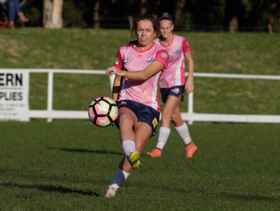 LATE STRIKE: Stingrays veteran Michelle Carney scored the equaliser for Illawarra against North West Sydney. Picture: Georgia Matts