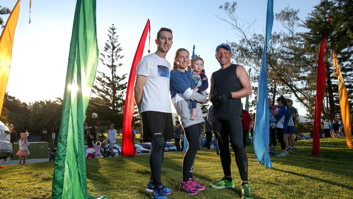 Motivation: Balgownie couple Melissa and Jeff North with their son Ky - one of the children providing inspiration for Andrew Biszczak's charity run. Pictures: Adam McLean
