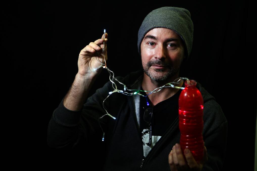 BRIGHT IDEA: Richard Lee is working with the homeless and disadvantaged people on art projects, one of which will be a 'message in a bottle' type installation. Picture: Sylvia Liber