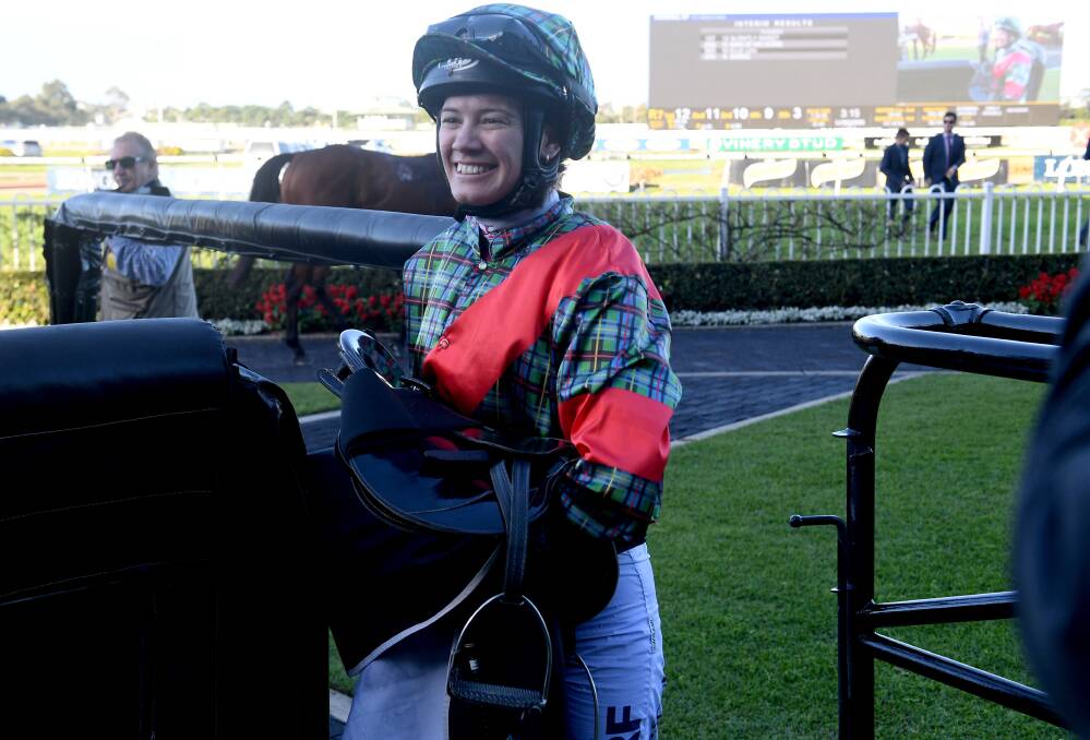 STAYING TEST: Jockey Jess Taylor will partner Storm On for Kembla trainer Theresa Bateup on Wednesday afternoon. Picture: AAP Image/Brendan Esposito