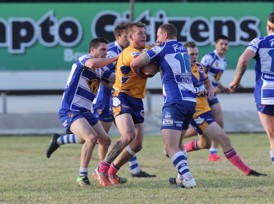 BIG TALLY: Dapto fullback Jason Raper scored three tries and kicked seven goals for a personal haul of 26 points in the Canaries 50-6 win over Thirroul. Picture: Robert Peet