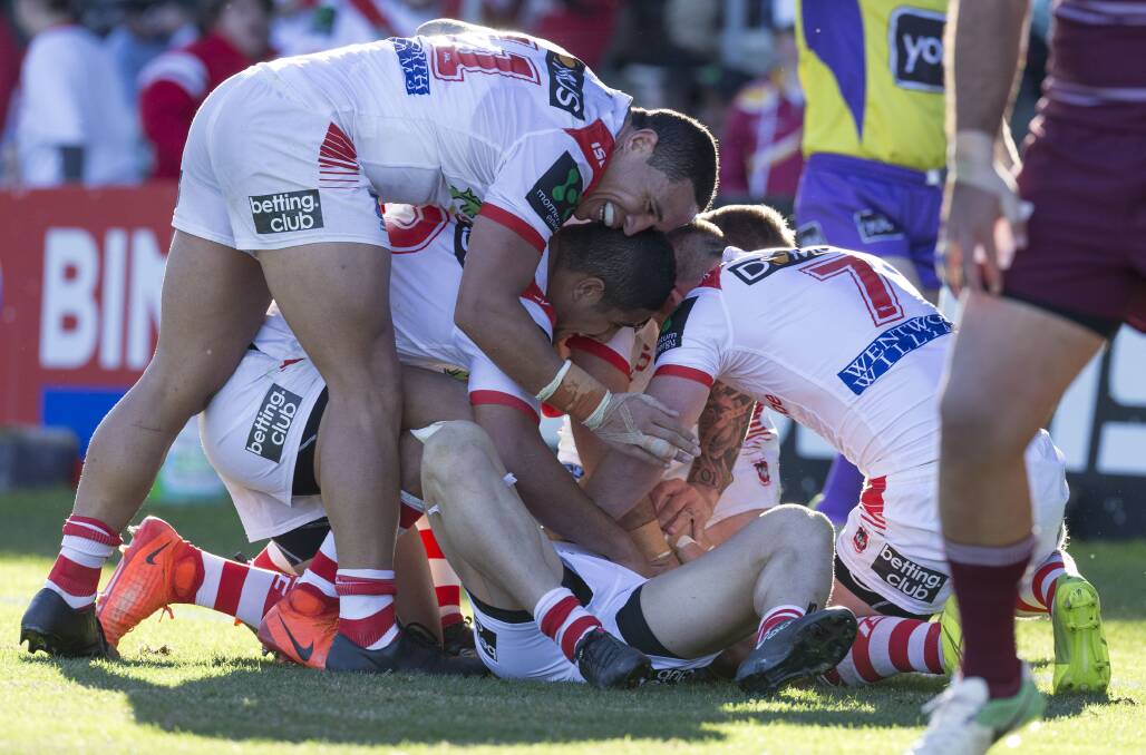UNITED: The Dragons will bring all three senior grades under the St George Illawarra banner next season for the first time since 2007. Picture: AAP 