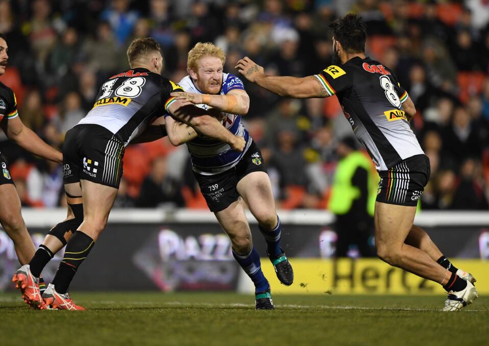 Take me on: Bulldogs prop James Graham will consider a move to the Dragons. Picture: AAP Image/David Moir