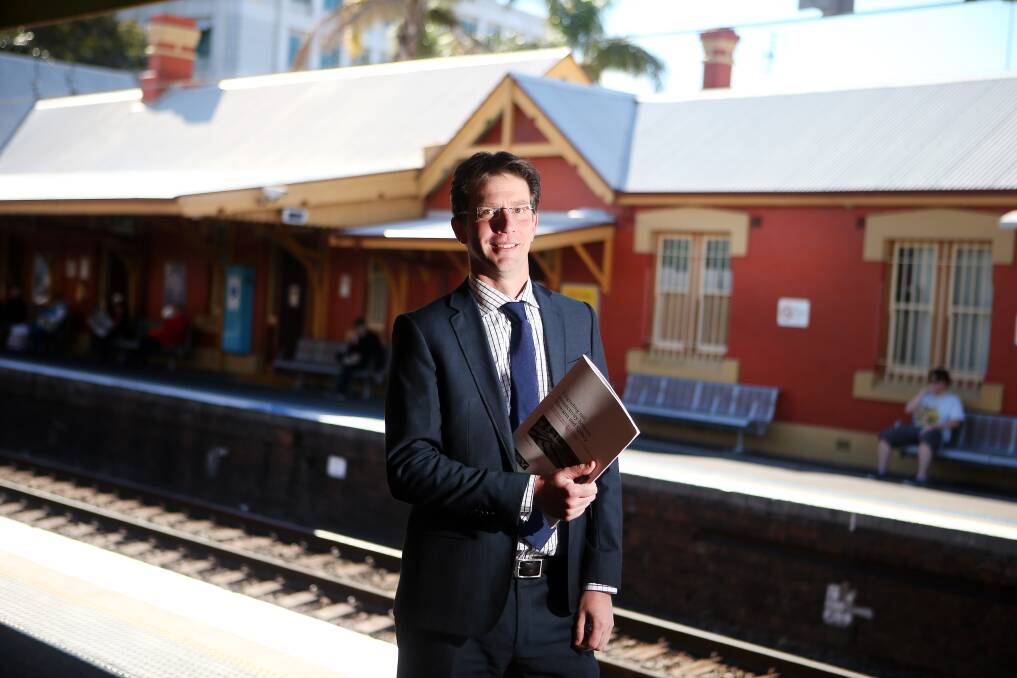 Illawarra First executive director Chris Lamont at last week's launch of the report into the South West Illawarra Rail Link. Picture: Sylvia Liber