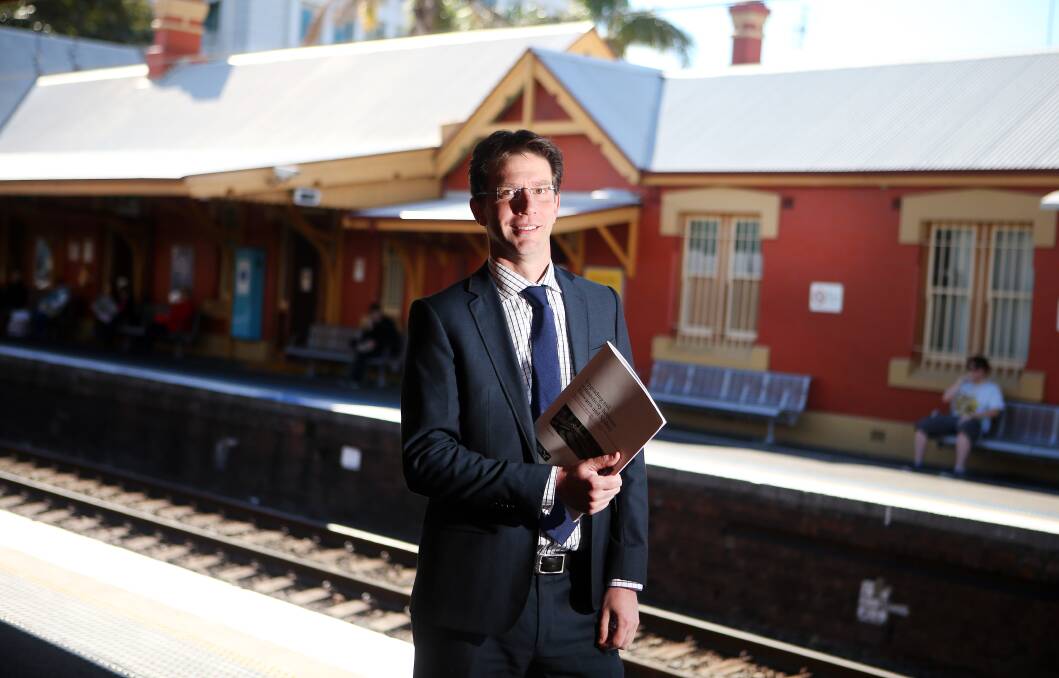 VITAL OPPORTUNITY: Chris Lamont with the SMART rail report early last month. Picture: Sylvia Liber
