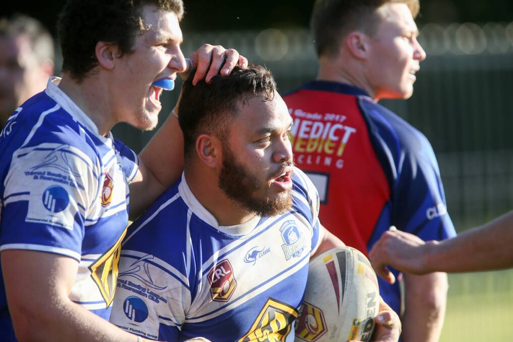 DOUBLE: Thirroul winger Sekope Meke scored two tries in the Butchers 22-4 win over Wests in Sunday' minor semi-final. Picture: Adam McLean  