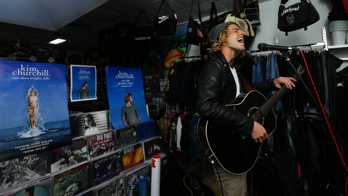 Kim Churchill performing in Newcastle West. The folk-blues singer plays Wollongong UniBar Friday September 15. Picture: Fairfax File