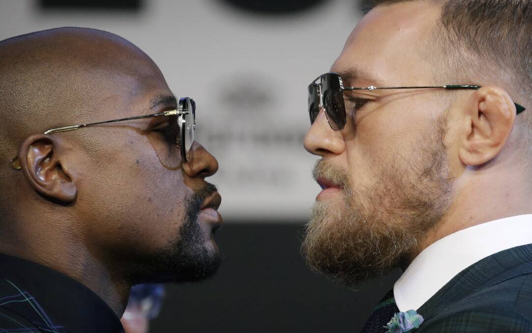 TIME HAS COME: Floyd Mayweather and Conor McGregor are both taking risks in their much-hyped superfight. Picture: AP