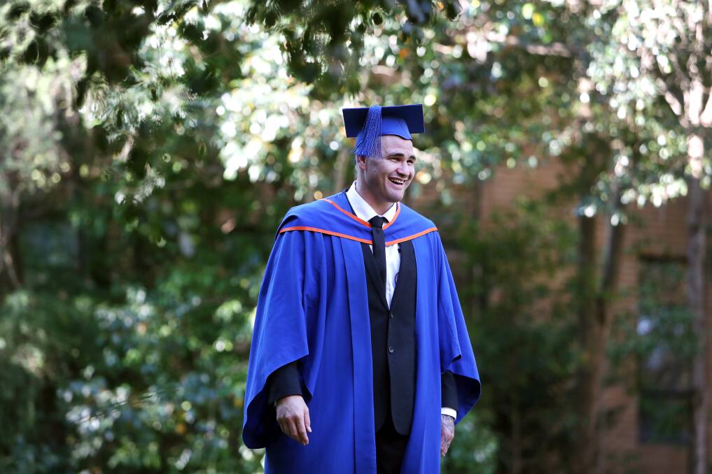 PLAN AHEAD: recent uni graduate Russell Packer has urged NRL players to utilise educational opportunities. Picture: Sylvia Liber