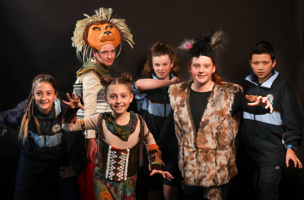 Shellharbour Anglican College students involved in The Lion King Jr musical playing at the college on September 20-21. Picture: Adam McLean