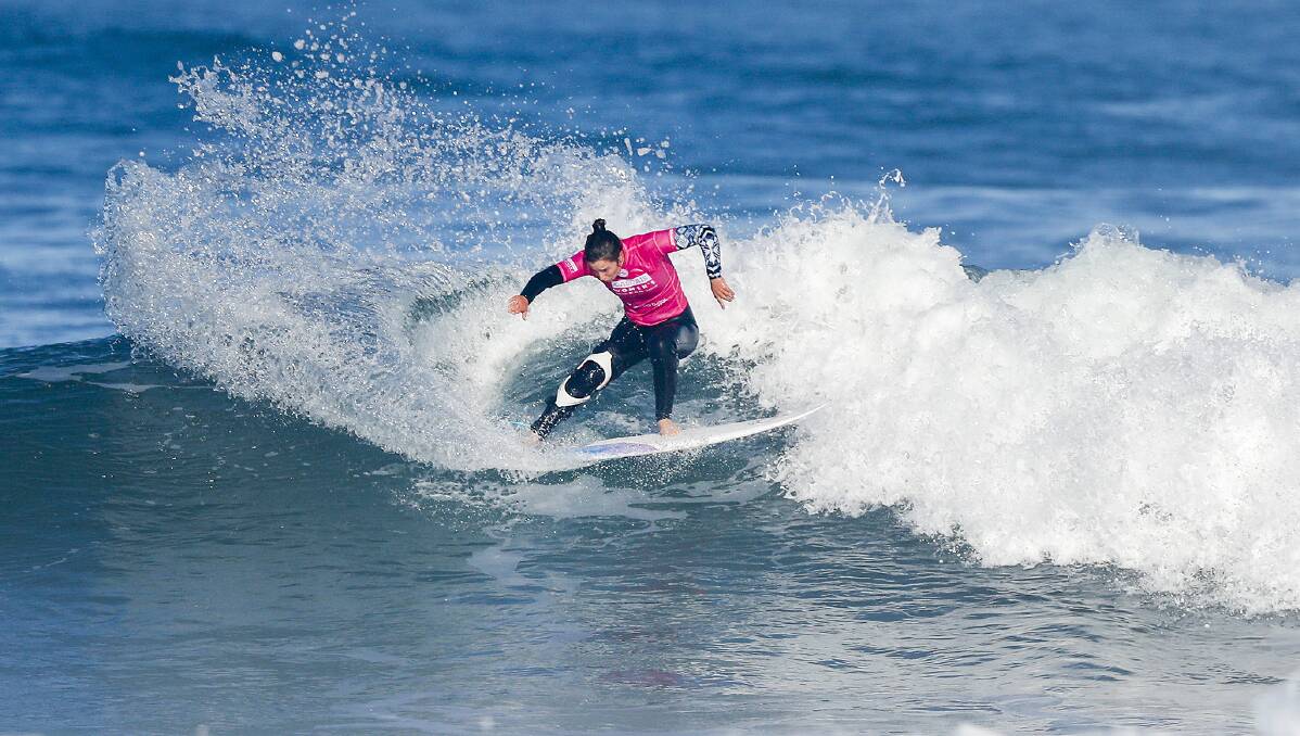 Slashing: Tyler Wright in Portugal. Picture: AAP/WSL Damien Poullenot