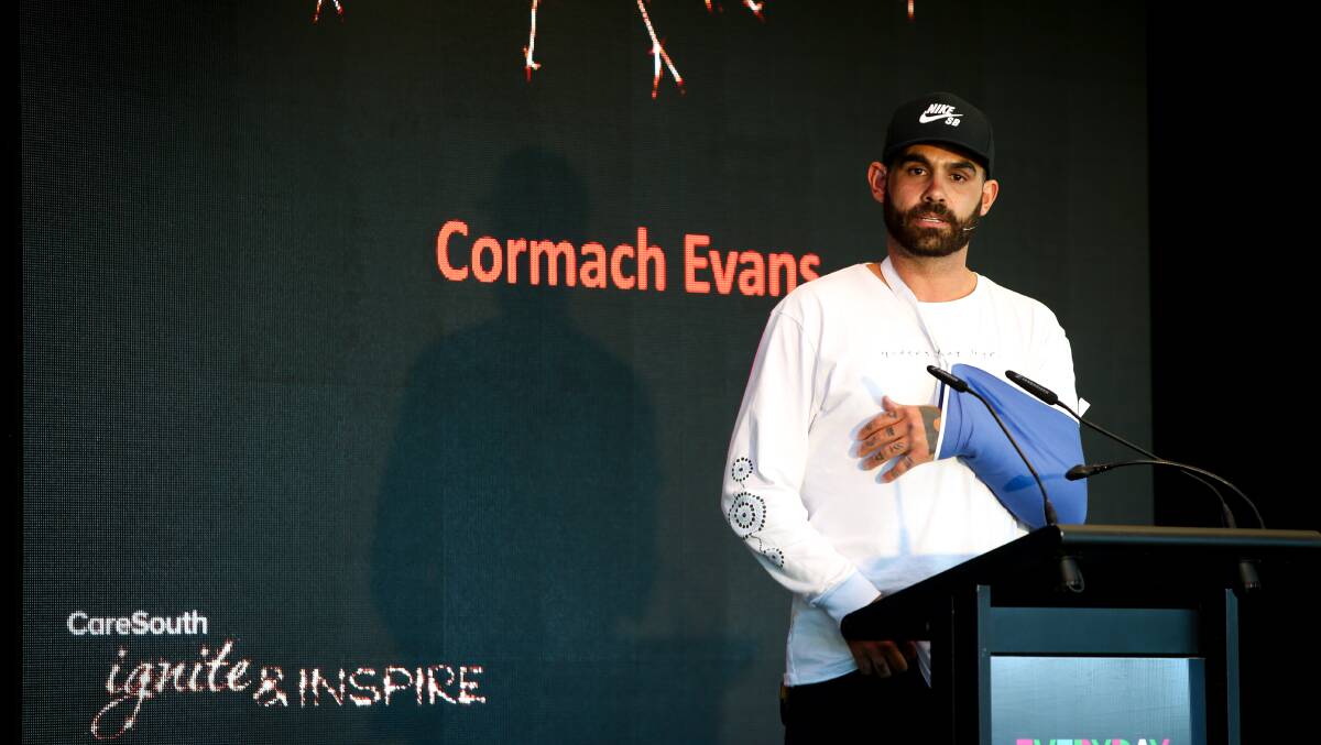 Raising awareness: Cormack Evans has made it his mission to help improve the lives of indigenous people, sharing his message recently with Illawarra caseworkers at a CareSouth conference. Picture: Georgia Matts 