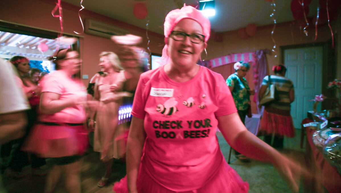 Fundraiser: Barrack Heights breast cancer survivor Shannon Chamberlain at her Girls' Night In last Friday to raise funds for Cancer Council. Picture: Georgia Matts 