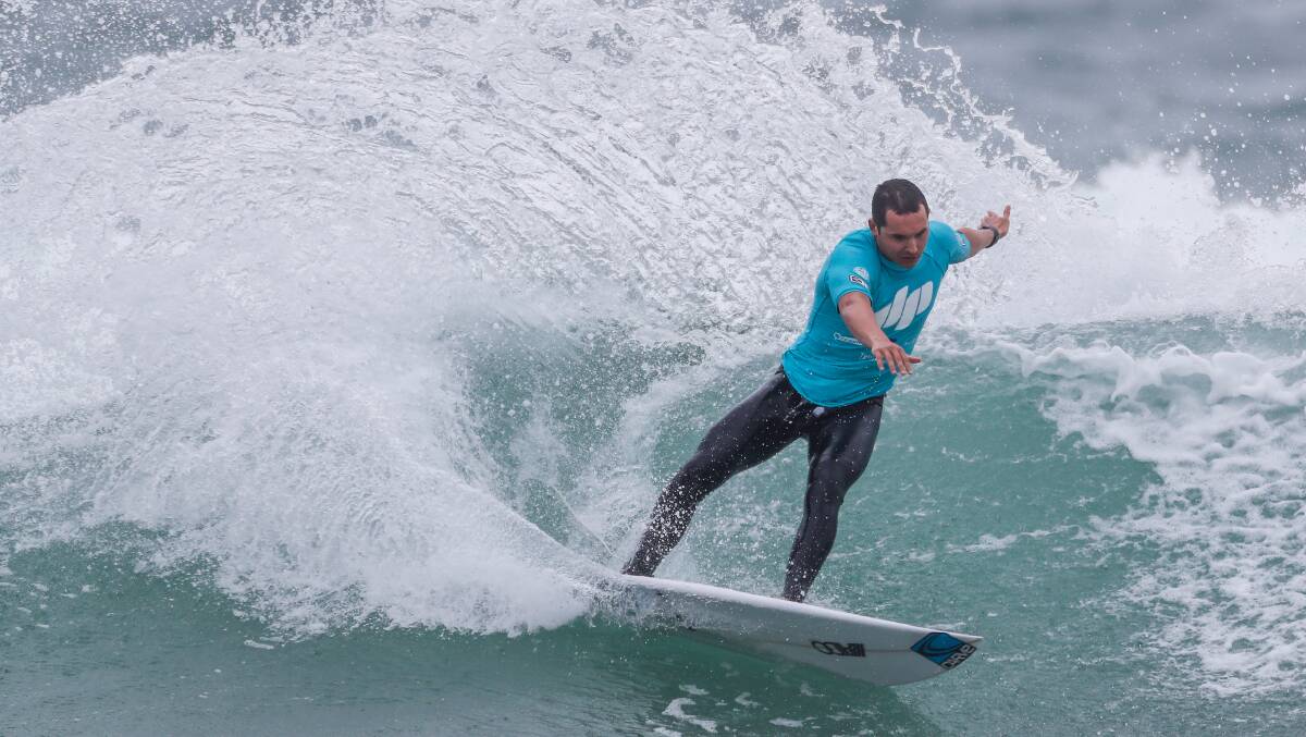 Shane Campbell during the Battle Royale surfing competition at Coledale Beach. Picture: Adam McLean
