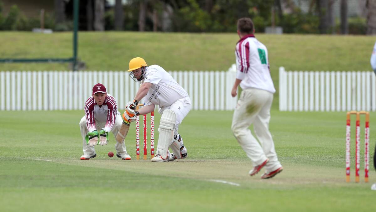 Century stand: Opener Lachlan Brady formed a 100 partnership with Lyndon James during Helensbugh's win over Wests on Saturday. Picture: Sylvia Liber. 