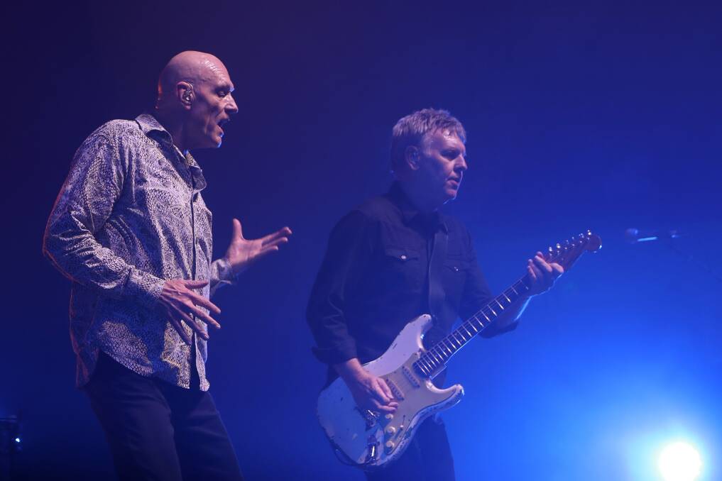 Midnight Oil performing at the Wollongong Entertainment Centre, part of The Great Circle Tour in November 2017.   Picture: Sylvia Liber