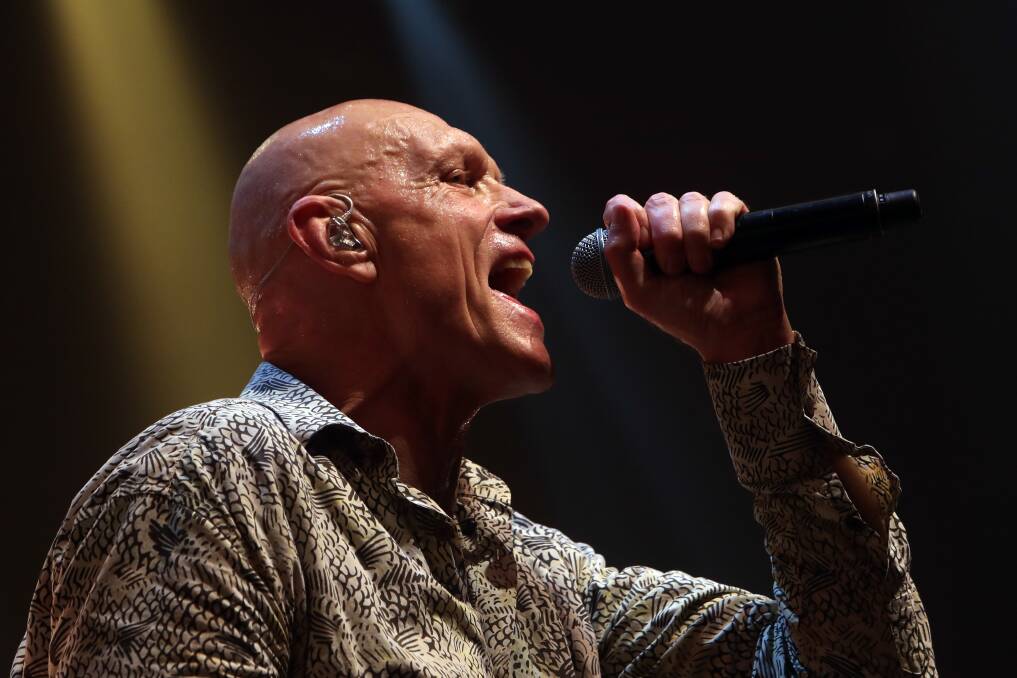Peter Garrett from Midnight Oil performing at the Wollongong Entertainment Centre, part of The Great Circle Tour in November 2017. Picture: Sylvia Liber