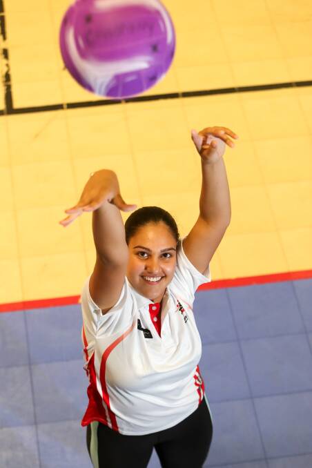 Shooting star: Illawarra Academy of Sport netballer Annalise Chadrawy. Picture: Adam McLean. 