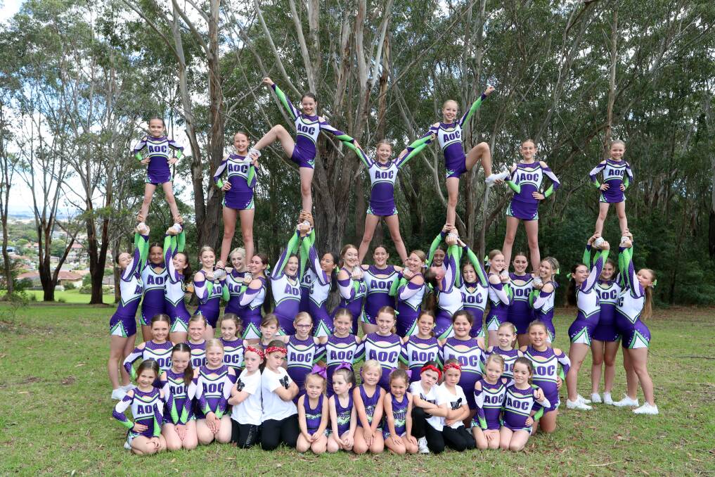 Flipping out: The Academy of Cheerleading team have returned from a successful nationals in Melbourne. Picture: Sylvia Liber.