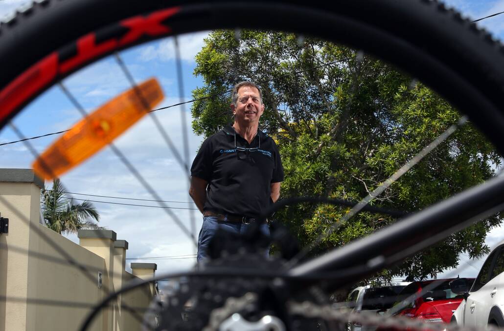 Right path: Giant Wollongong bike shop owner David Hansen is in favour of a Bicycle NSW push to allow cyclists on the footpath. Picture: Robert Peet