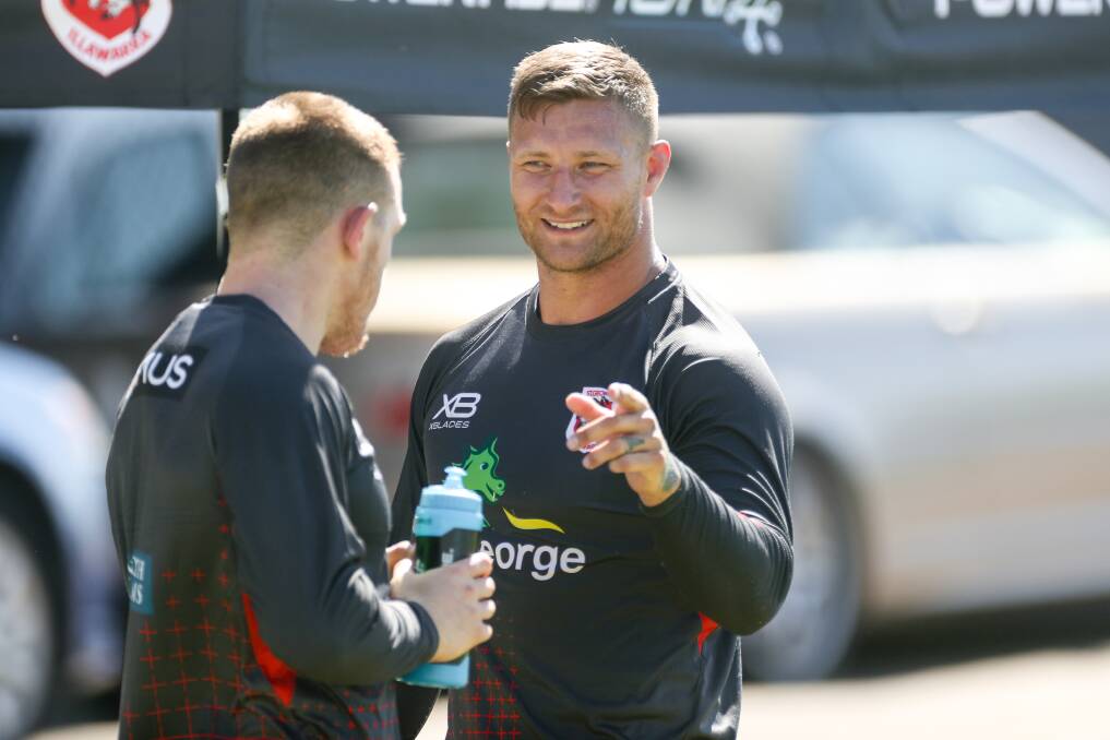 BLUE HORIZON: The State of Origin selection fire still burns for Dragons forward Tariq Sims ahead of his eighth NRL season. Picture: Adam McLean 