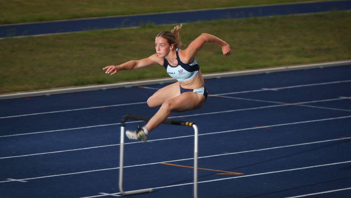 Clearing new heights: Grace Adams claimed Illawarra Blue Stars female sprinter of the year. Picture: Adam McLean.