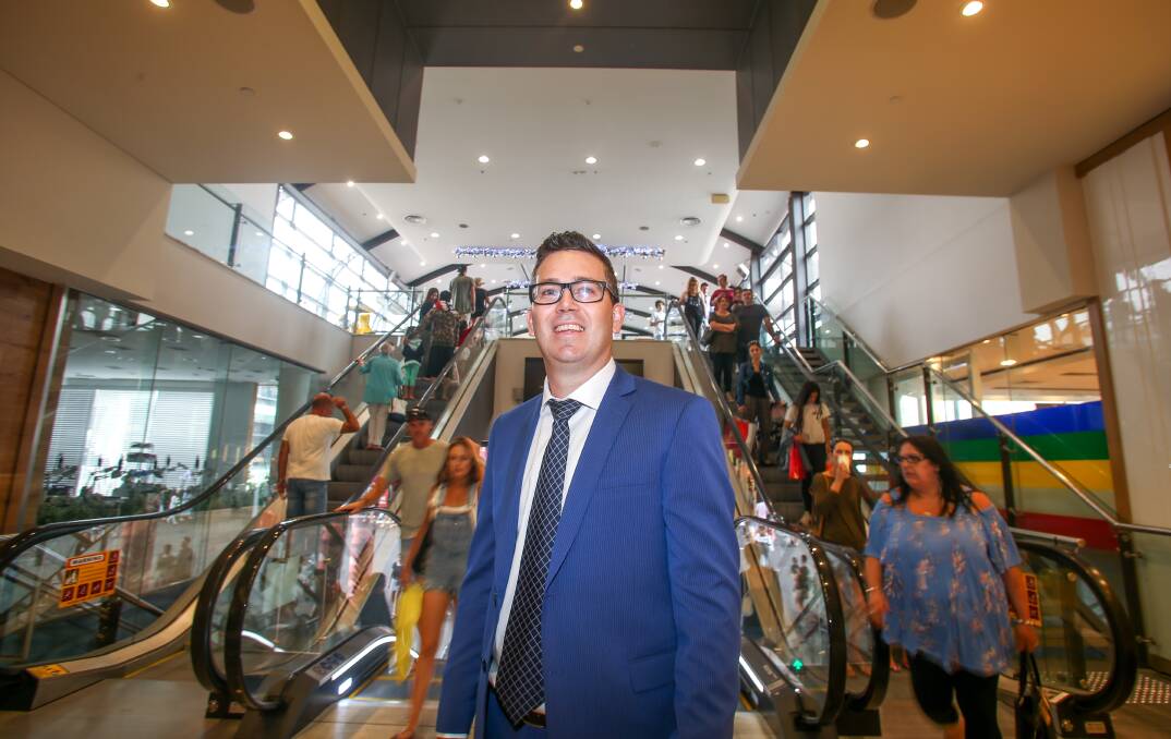 Wollongong Central general manager Cameron Tynan at the Boxing Day sales. Picture: Georgia Matts