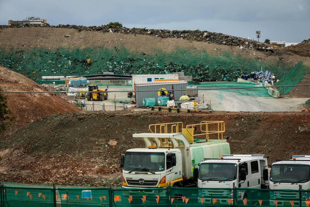 Rock dug up as part of Sydney's WestConnex project is likely to make its way to the Illawarra by rail under a Transport for NSW plan. Picture: Anna Kucera