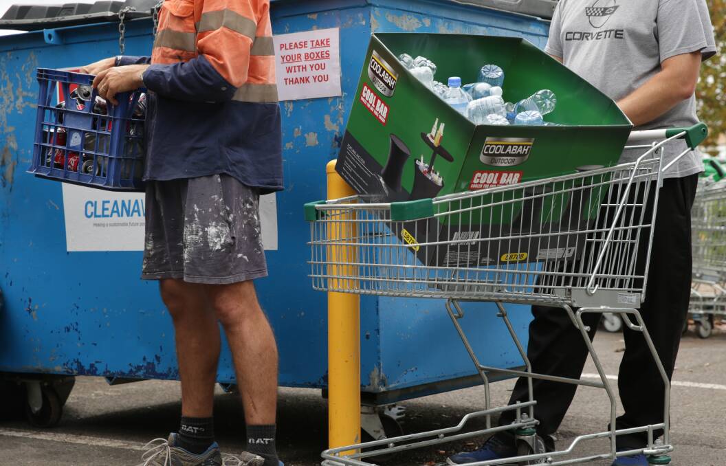 One Brownsville resident believes the government's Return and Earn recycling scheme has led to a neighbour riffling through his yellow-topped bin at least once a week. Picture: Simone De Peak