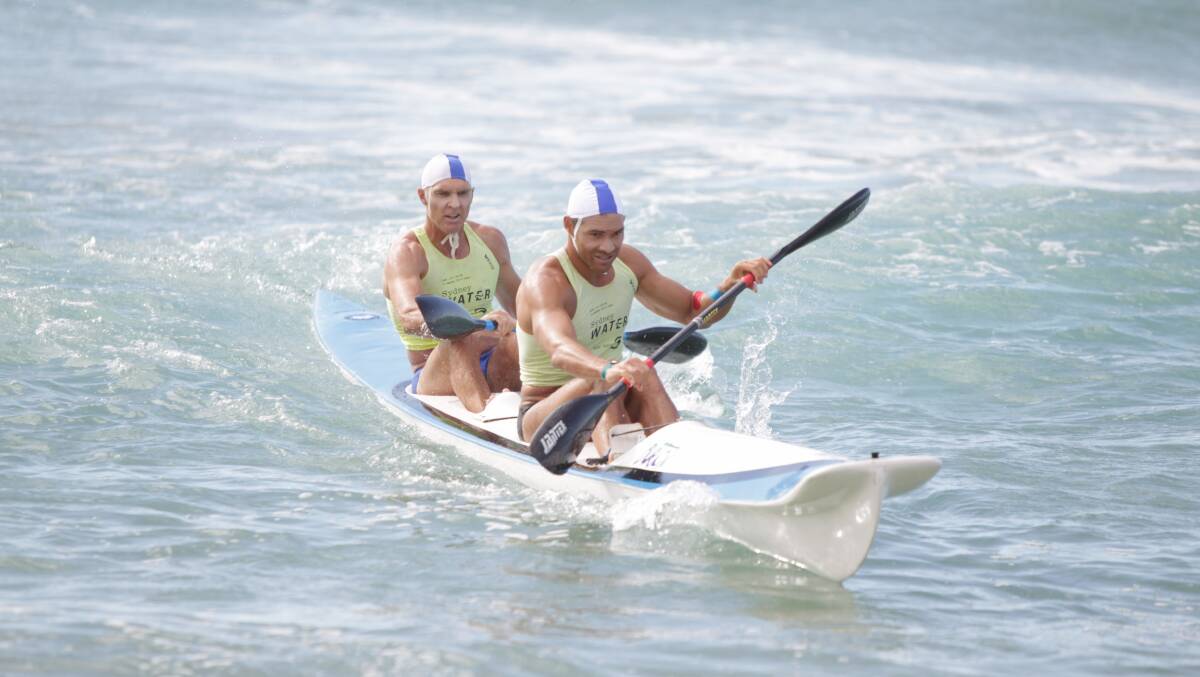 Tough competition: Thirroul's Jason Cross and Ian Sakoff competing in the Illawarra Branch Championships on Sunday. Picture: Georgia Matts.