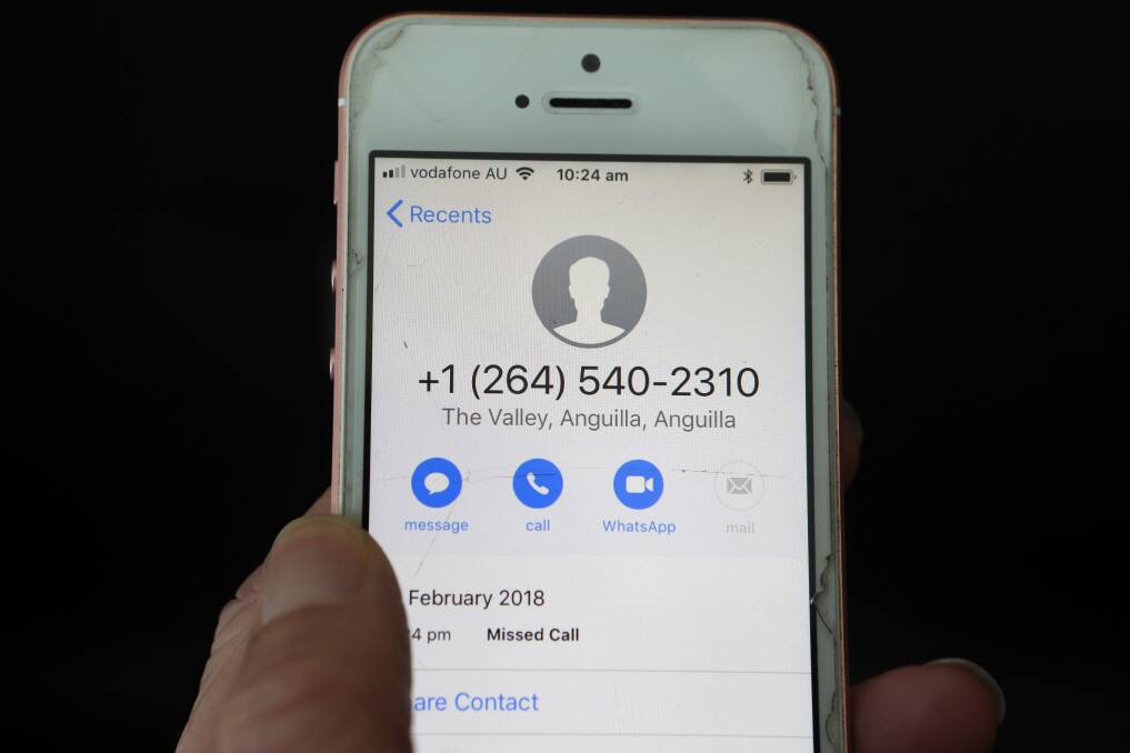A phone scam where you get a missed call from another country has reached the Illawarra. Picture: Robert Peet