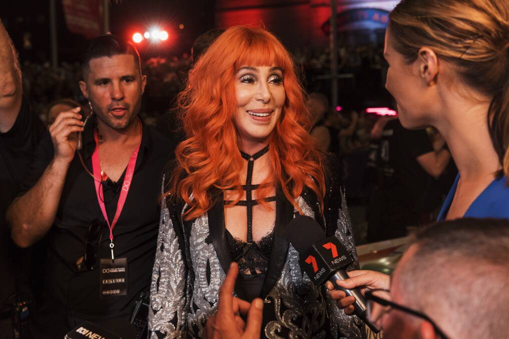 Cher at the 2018 Sydney Gay and Lesbian Mardi Gras in Sydney last March. Picture: James Brickwood