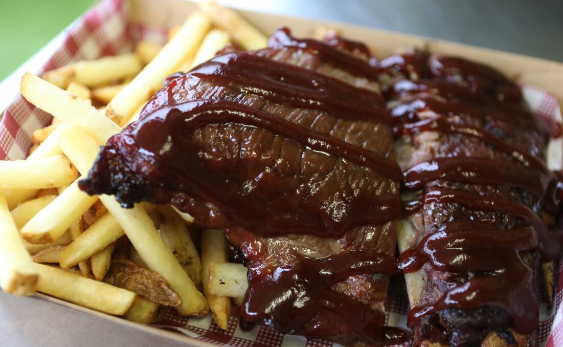 A Canuck Rack Shack meal, Smoked Pork Ribs. Picture: Robert Peet
