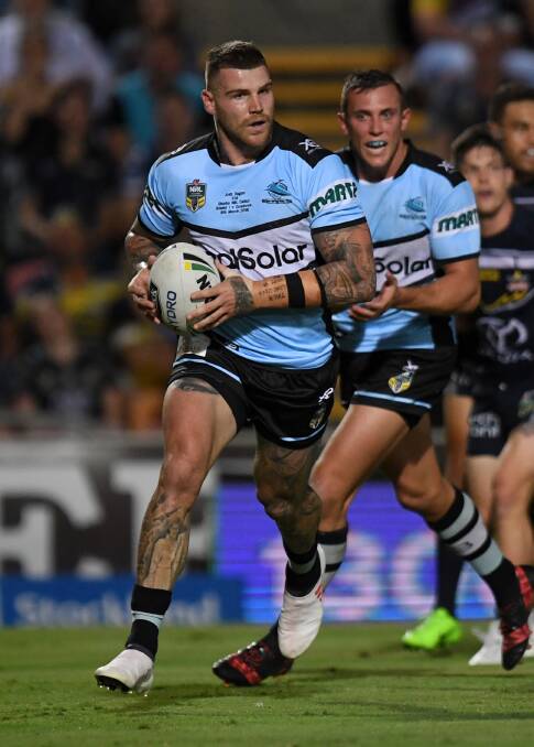 Centre of attention: Josh Dugan has been named for the Sharks. 