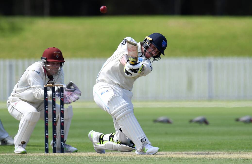 Big hit: Nic Maddinson in action in the Sheffield Shield in Wollongong last season. He made 68 for Victoria in a one-dayer on Sunday. Picture: AAP Image/Dean Lewins