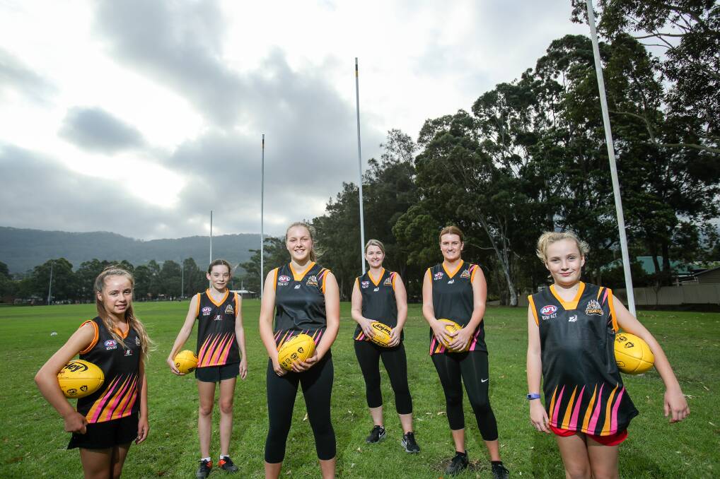 Roaring success: Northern Districts players ​Caitlyn Hendry, Nara Rourke, Megan Ashford, Julie Langhorn, Ashlee Smith and Evie McLarnen. Picture: Adam McLean