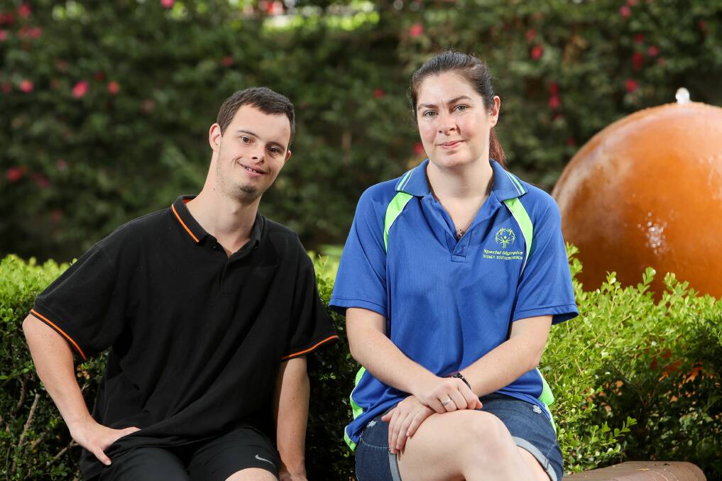 BIG STAGE: Timothy Walsh and Jessica Duncan will represent NSW at the Special Olympics National Games starting next week. Picture: Adam McLean.