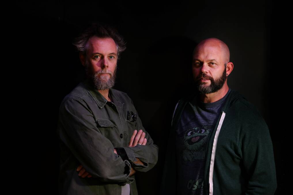 'He’s a writer of wonderful talent and brings quite a prose and poetry to his work,' says Leland Keen (left) of playwright Lachlan Philpott (right). Pictures: Sylvia Liber