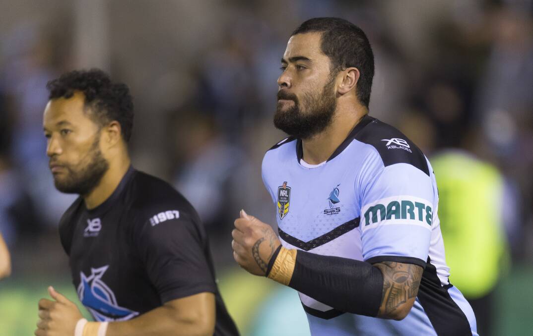 NO GO: Dragons forward Tyson Frizell believes it wouldn't be fair to NSW fans if Sharks prop Andrew Fifita were to represent the Blues and Tonga simultaneously. Picture: AAP