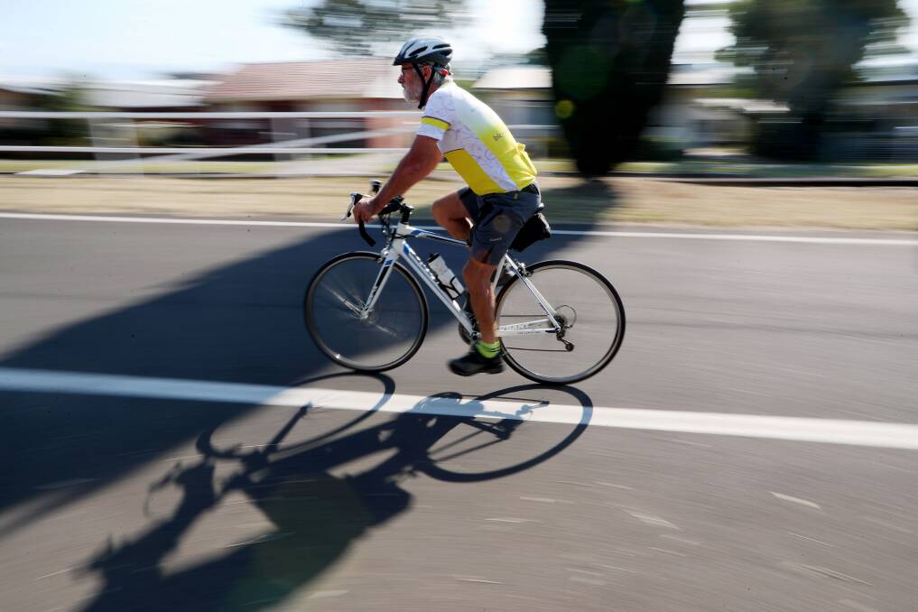 Give me space: Werner Steyer is pleased that the state government trial that saw motorists keep their distance when passing a cyclist will now become law. Picture: Sylvia Liber