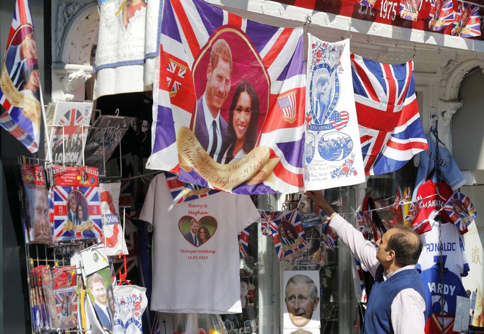 Preparations are being made in Windsor ahead of the wedding of Britain's Prince Harry and Meghan Markle, that will take place in Windsor on Saturday. Picture: AP/Frank Augstein
