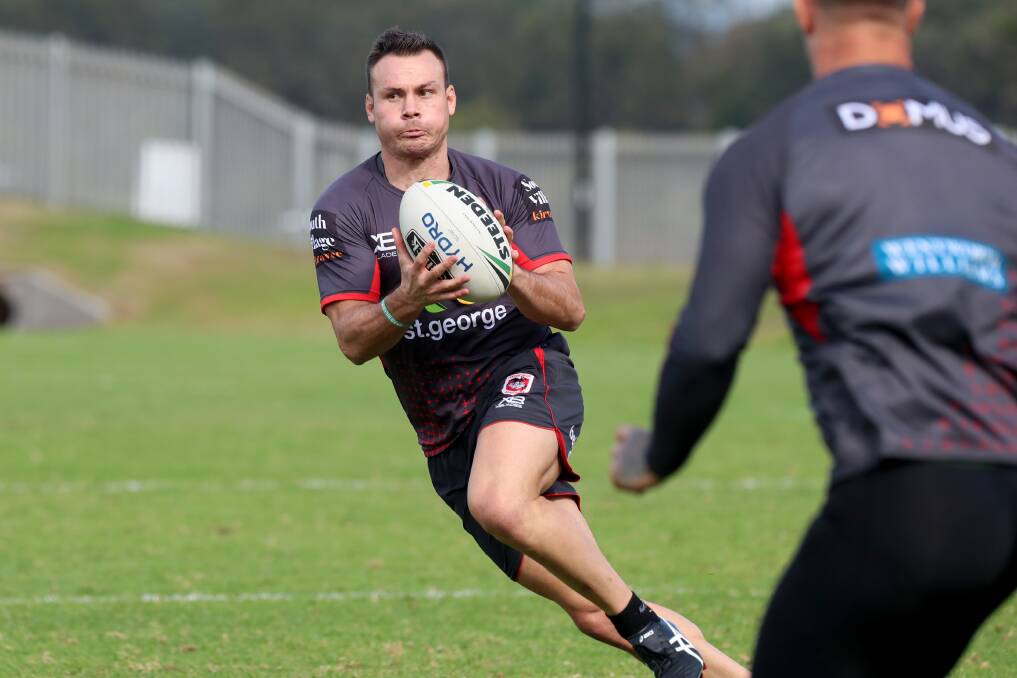 OPPORTUNITY KNOCKS: Dragons ISP half Darren Nicholls is reaady to step up if regualr No. 7 Ben Hunt can't back up from Origin I. Picture: Sylvia Liber