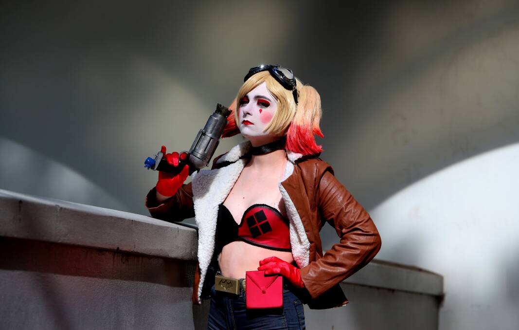 Rachael-Anne Berry dressed as Bombshell Harley Quinn. Picture: Sylvia Liber