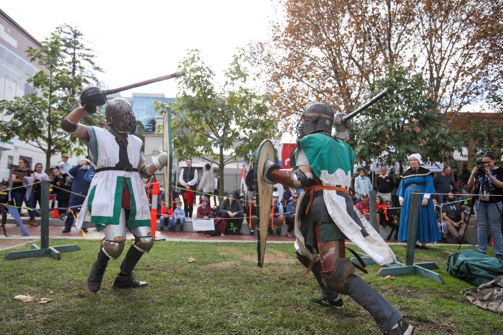 Sword fighting demonstrations will again be setup in the Arts Precinct. Picture: Adam McLean