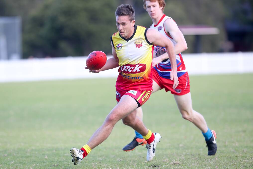 Lead the way: Suns player Kaden Scott Emery was part of the win over the Wollongong Bulldogs on Saturday. Picture: Adam McLean