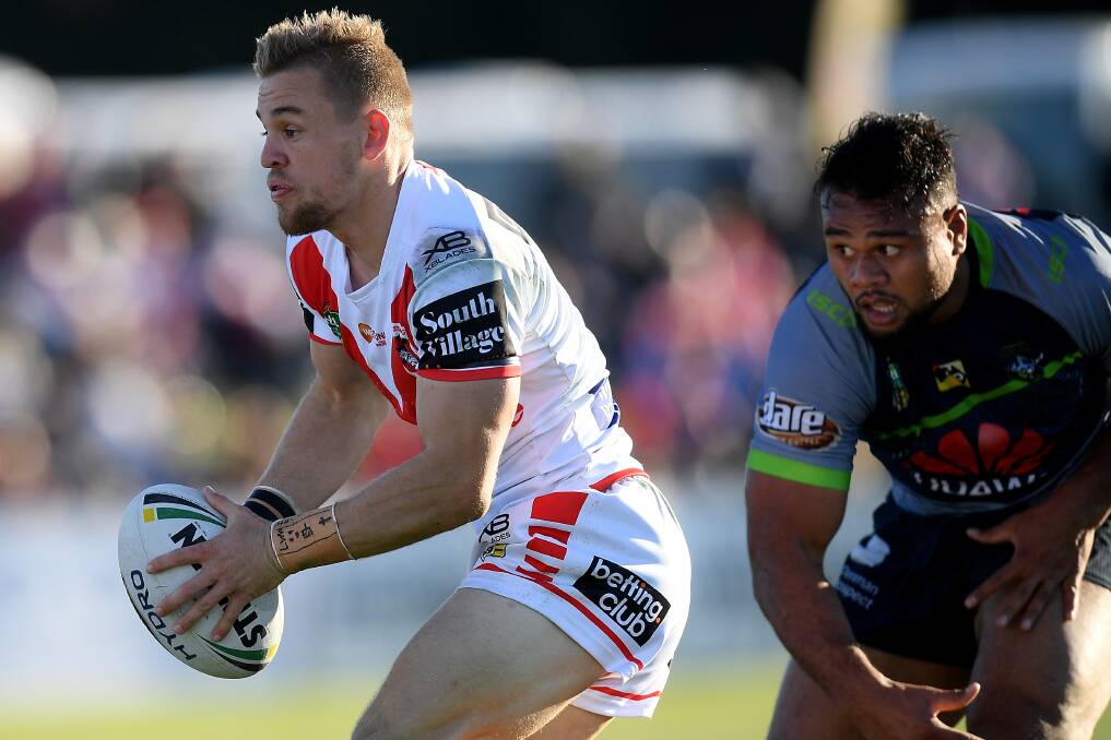 MATCH-WINNER: Some individual brilliance from Matt Dufty saw the Dragons defeat Canberra 25-18 in Mudgee on Sunday. Picture: AAP  