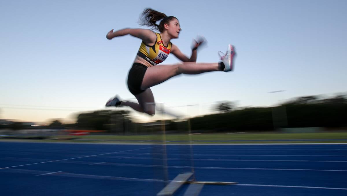 Soaring high: Helensburgh athlete Chelsey-Rose Jackson will travel to Canberra for a national camp. Picture: Adam McLean.