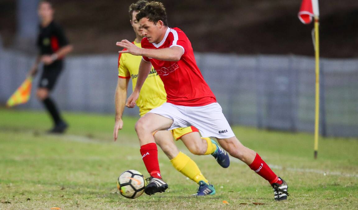 Goal-scorer: Timothy Wylie levelled the scores in Corrimal's 4-2 victory over Wollongong United on Saturday. Picture: Adam McLean. 