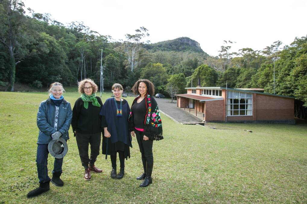 Fiona Stephens, Michele Elliot, Jenny Briscoe-Hough and Malika Elizabeth at the Mount Keira Girl Guides Camp ahead of Saturday's public Memorial Day. Picture: Adam McLean